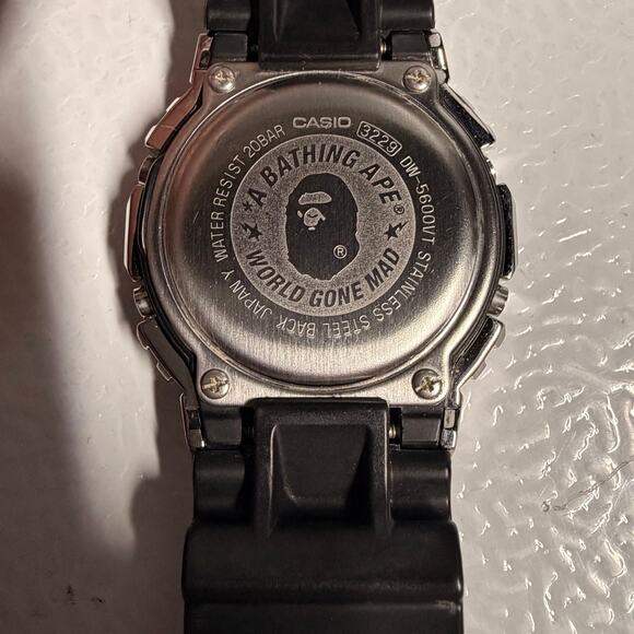 Y2K 2016 A Bathing Ape BAPE x Casio G-Shock DW5600-VT CZ Bezel - Picture 4 of 8